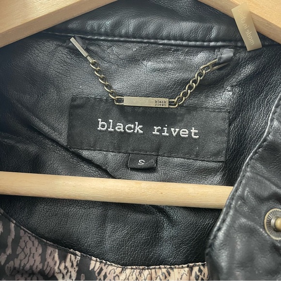 Black Rivet “Leather” Jacket - Picture 8 of 9